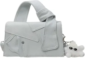 Denim Purse Top Handle Bag Small Shoulder Bags Stylish Purse Handbags With Removable Strap Travel Work