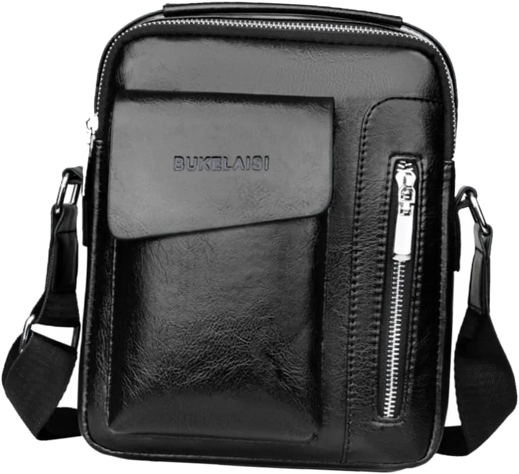Didiseaon Men's Business Crossbody Shoulder Bag Casual Waist Pack Stylish Fashion Pouch Large Capacity Coin Purse for Travel Sports