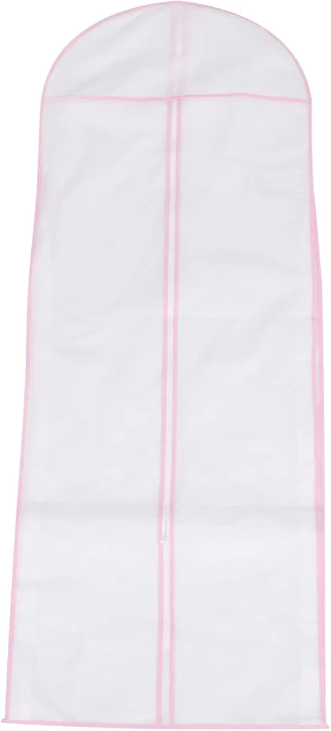 Dress Cover Bag for Full Wedding Dress Extra Wide Bridal Garment Bag Soft Mesh Pocket