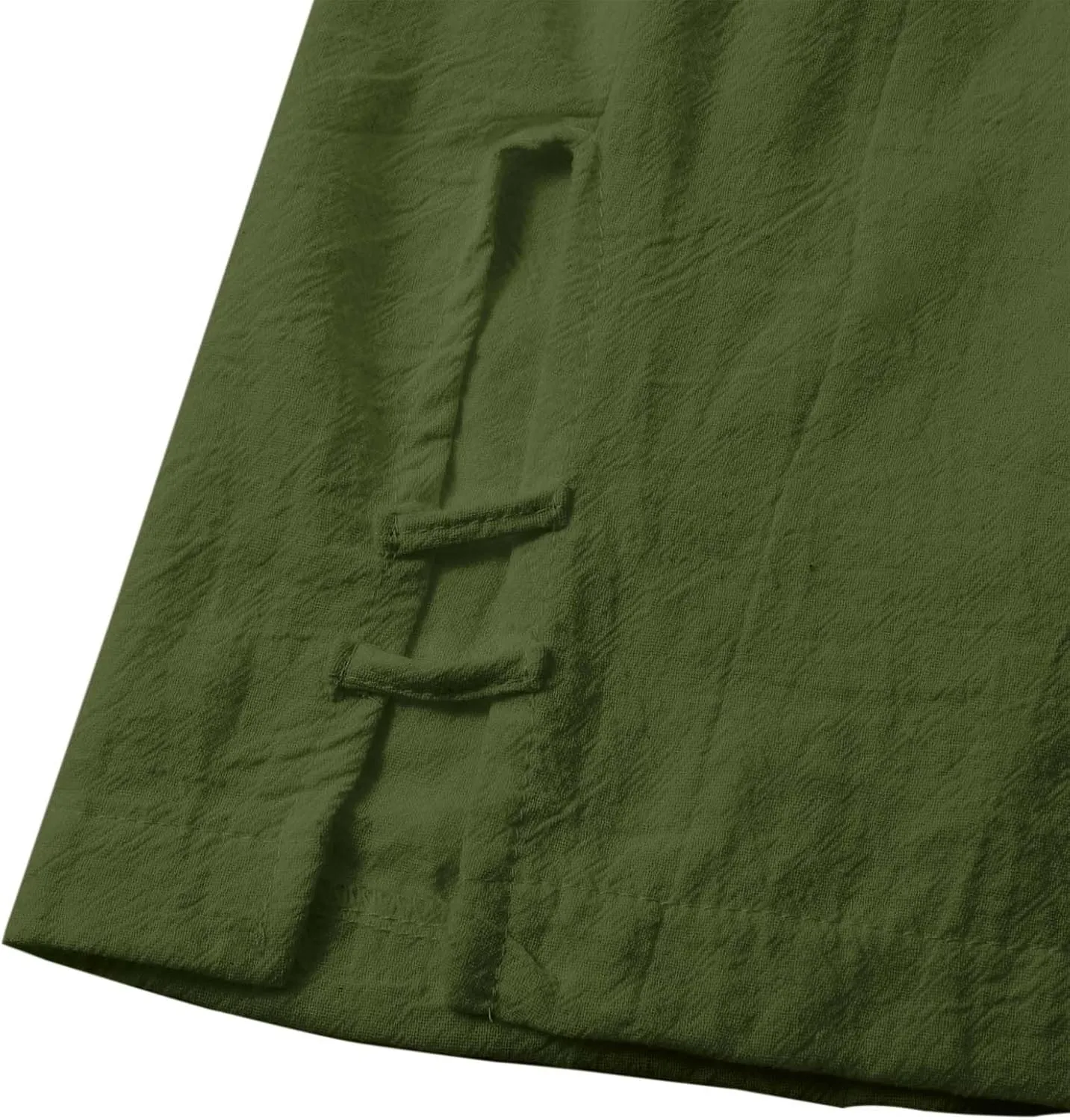 Eco-Friendly Linen Pants Women Elastic Waist Straight Leg Lightweight Beach Yoga Trousers with Slits
