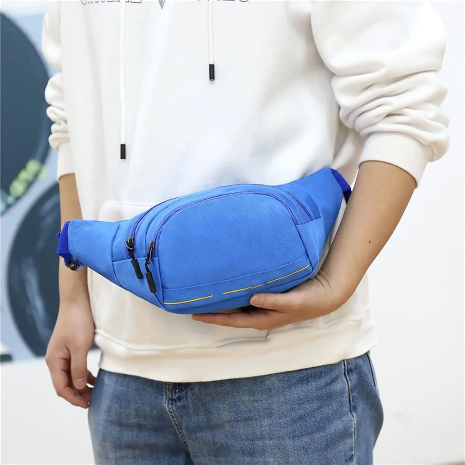 Fanny Pack Men's Waist Pack Sport Fanny Bags Boy Drop Leg Bags Hip Bum Belt Bag Travel Riding Motorcycle Crossbody Purse Pouch (3)