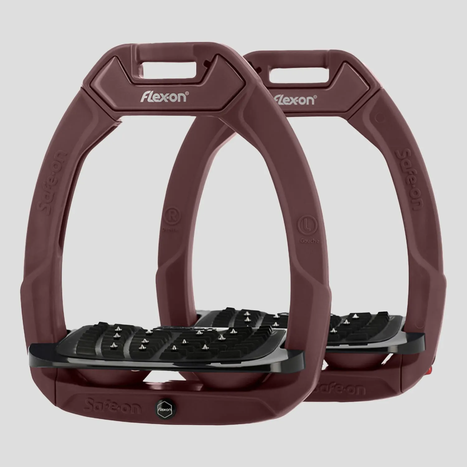 Flex-On Safe-On Stirrups - Chocolate