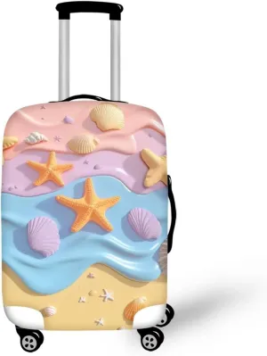 FOR U DESIGNS 30 Inch Suitcase Covers for International Travel Protective Luggage Cover Protector Oversized Bag Sleeves with Elastic Zipper Bottom 29-32 Inch