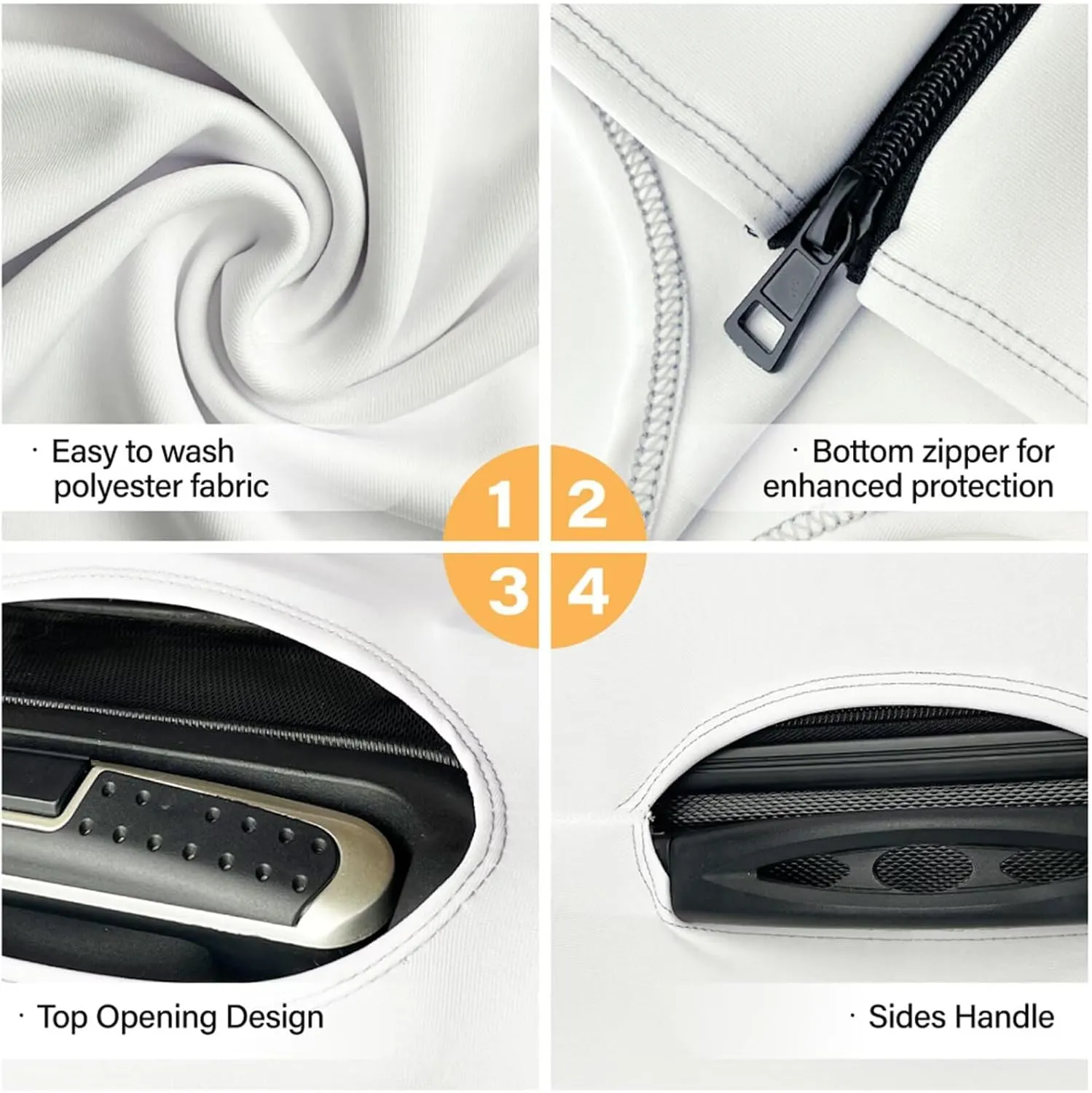 FOR U DESIGNS 30 Inch Suitcase Covers for International Travel Protective Luggage Cover Protector Oversized Bag Sleeves with Elastic Zipper Bottom 29-32 Inch