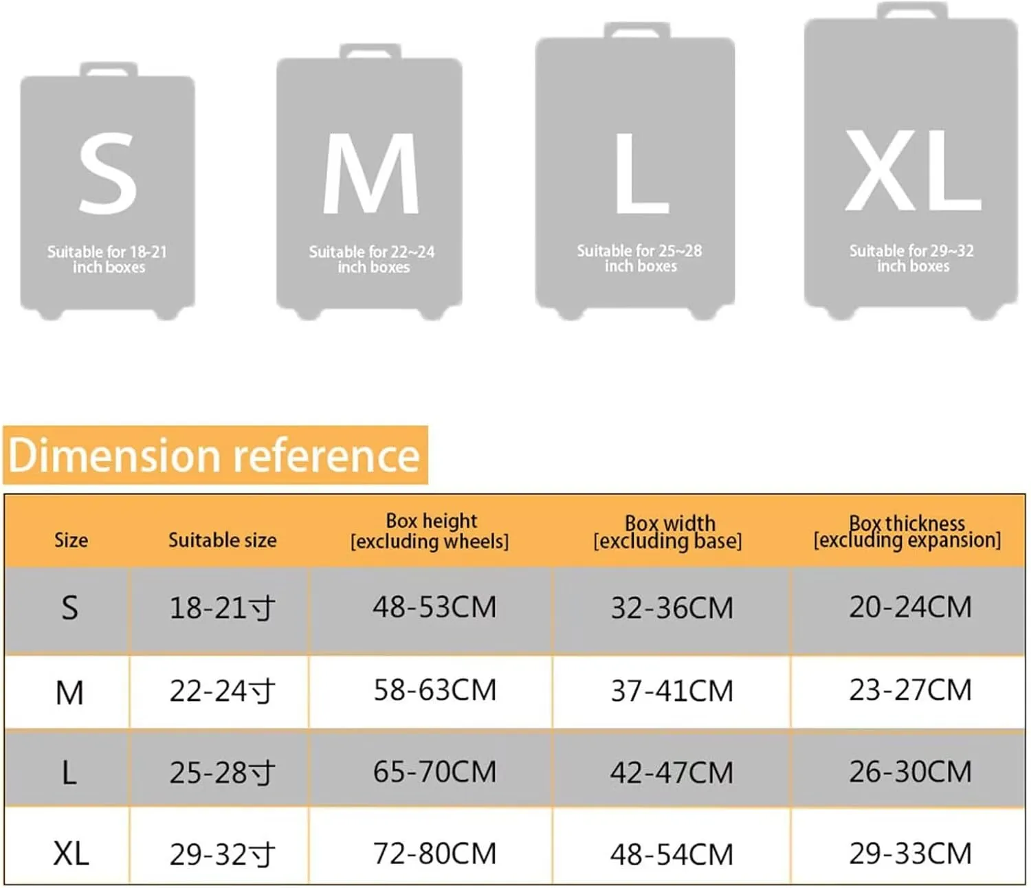 FOR U DESIGNS 30 Inch Suitcase Covers for International Travel Protective Luggage Cover Protector Oversized Bag Sleeves with Elastic Zipper Bottom 29-32 Inch