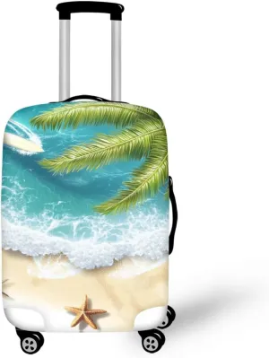 FOR U DESIGNS Luggage Covers for Suitcase 29-32 Inch Summer Beach Coconut Tree Print Protective Sleeve for International Relocation & Group Tour Protection