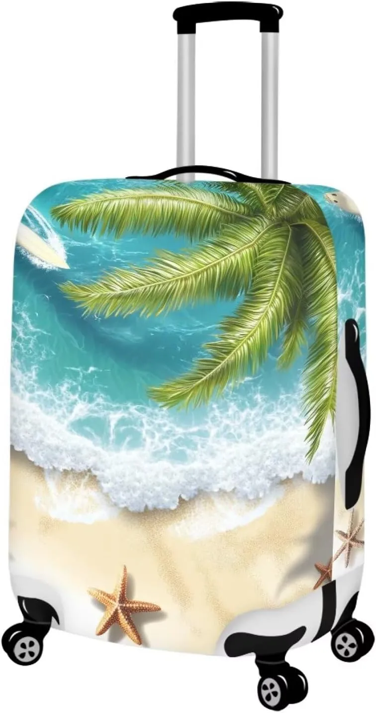 FOR U DESIGNS Luggage Covers for Suitcase 29-32 Inch Summer Beach Coconut Tree Print Protective Sleeve for International Relocation & Group Tour Protection