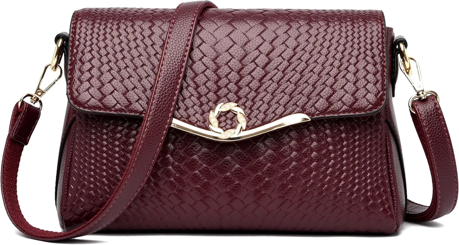 FSD. WG Crossbody Bags for Women Leather Ladies Shoulder Purses with Chain Strap Stylish Clutch Purse
