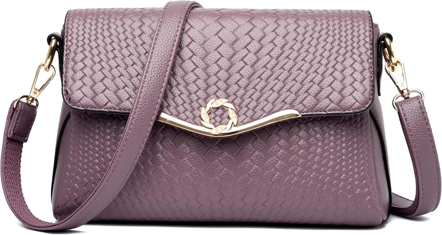 FSD. WG Crossbody Bags for Women Leather Ladies Shoulder Purses with Chain Strap Stylish Clutch Purse