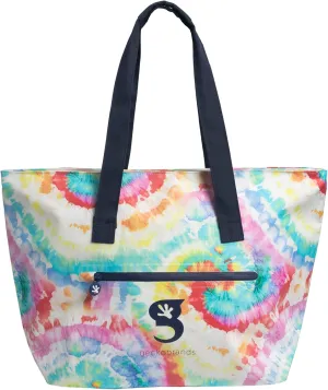 geckobrands Waterproof Escape Beach Tote  Spacious Travel Beach Bag with Hidden Pocket and Long Handles for Easy Carrying
