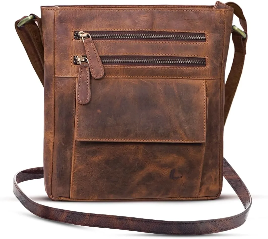 Genuine Leather Crossbody Bag for Women  Medium Size Leathure Purse, Stylish and Durable Handbags for Women