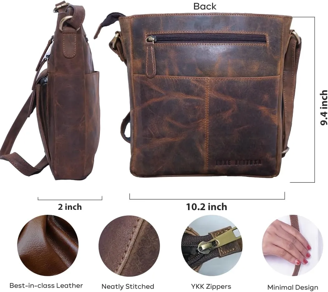 Genuine Leather Crossbody Bag for Women  Medium Size Leathure Purse, Stylish and Durable Handbags for Women