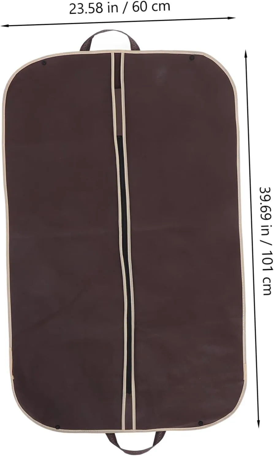 GLEAVI Winter Suit Storage Bag Portable Zip Garment Cover for Travel Coffee Lightweight Dress Protector with Zipper Design for Tidy Clothes