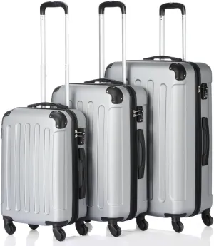 Goujxcy Suitcase,Luggage Sets 3 Piece Suitcase Spinner Travel Carry Eco-friendly Expandable with Password Lock Lightweight Durable