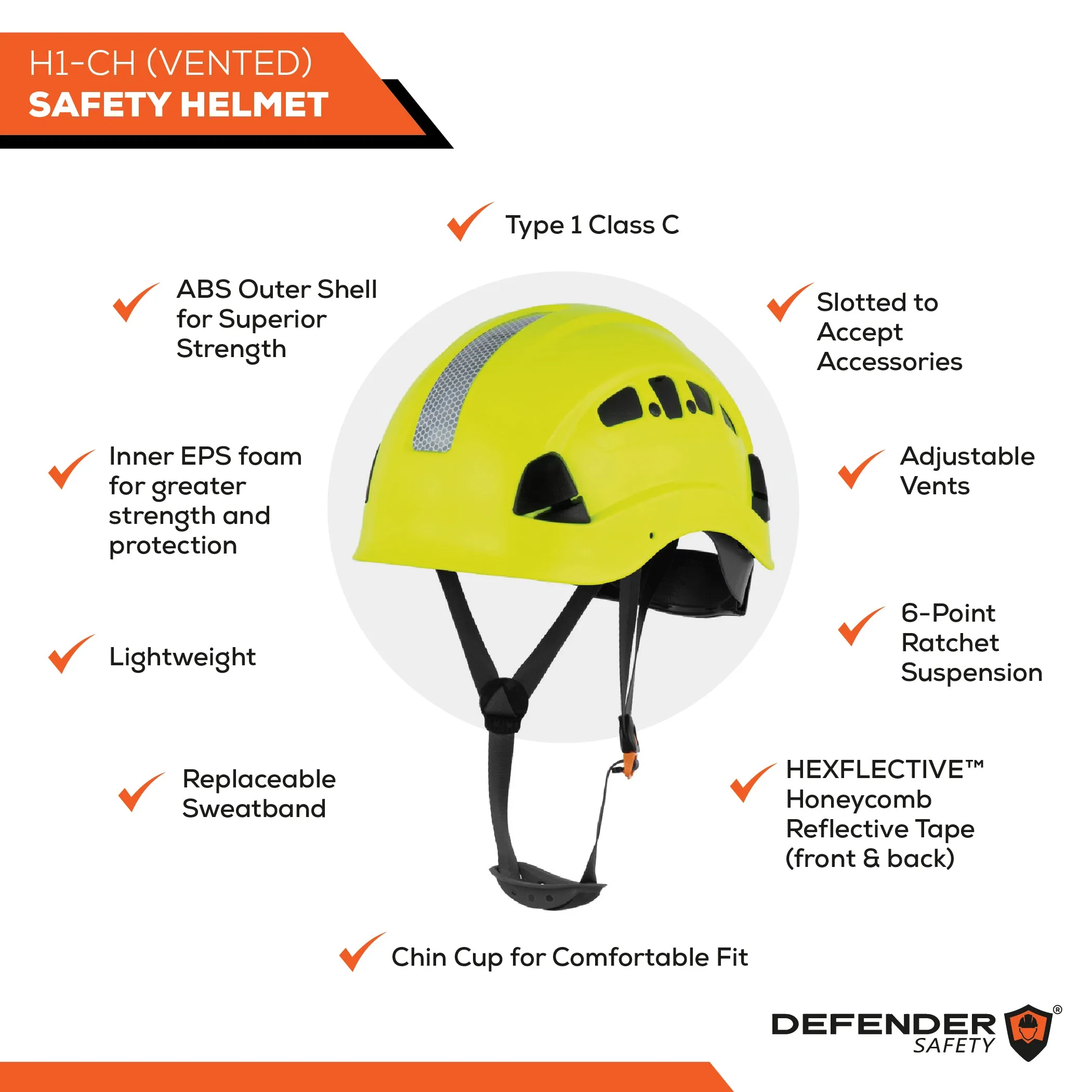 H1-CH (Vented)   Tinted Visor