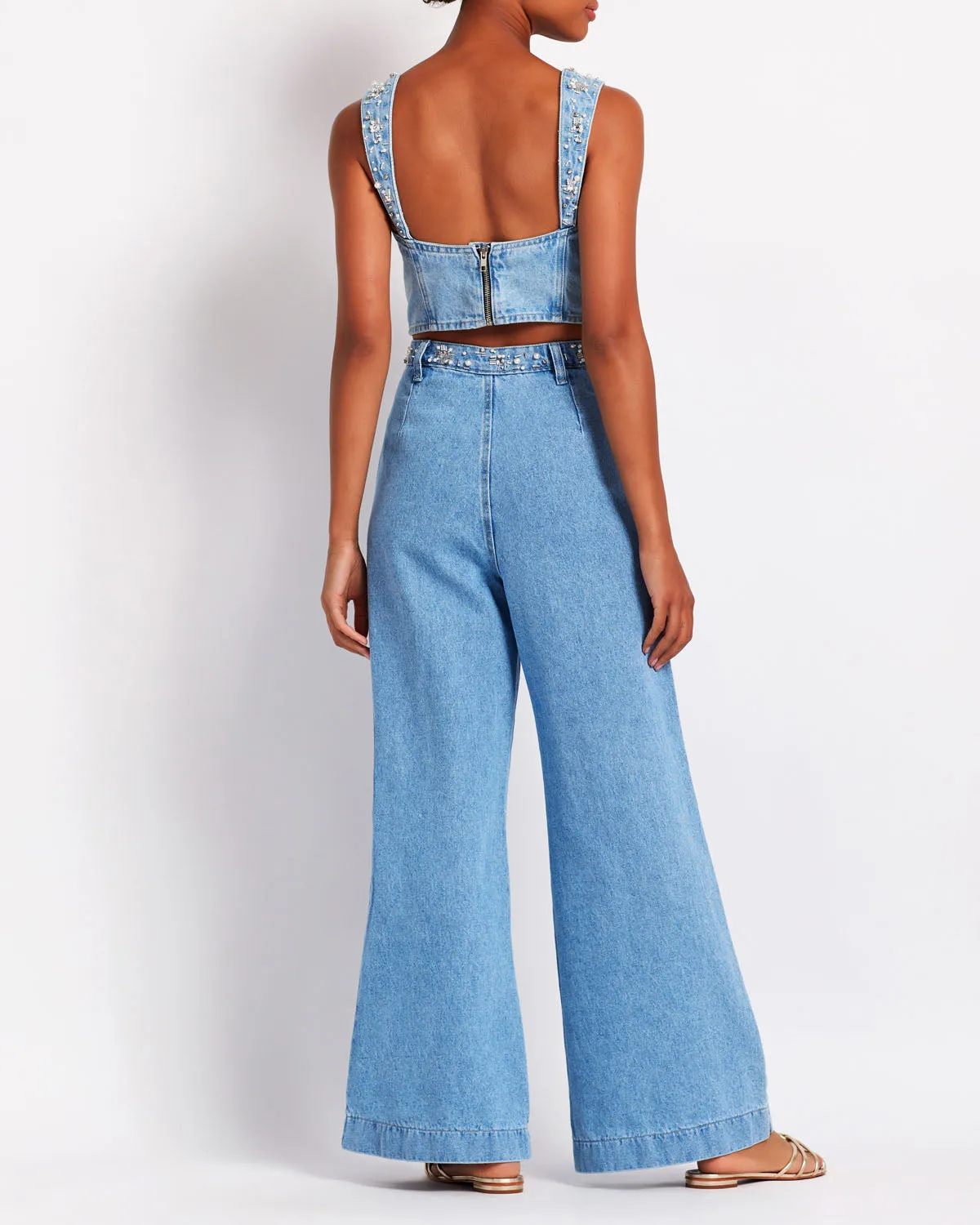 Hand-Beaded Jeans