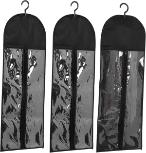 Hanger Storage Bag for Wigs Hair Extension Travel Bag Non-woven Fabric 3 Pack