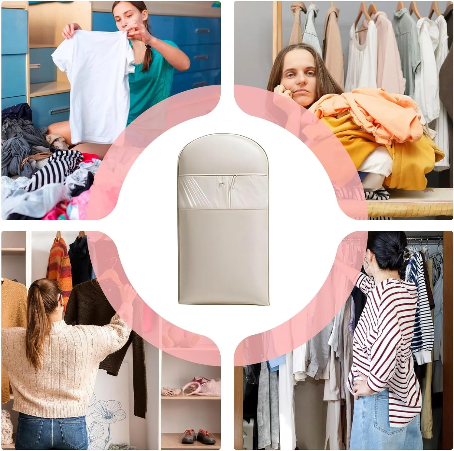 Hanging Garment Bag - Suit Bags For Closet Storage And Travel | Garment Bag With Compression Zipper | Hanging Bags For Jackets, Shirts, Sweater, Clothing Travel