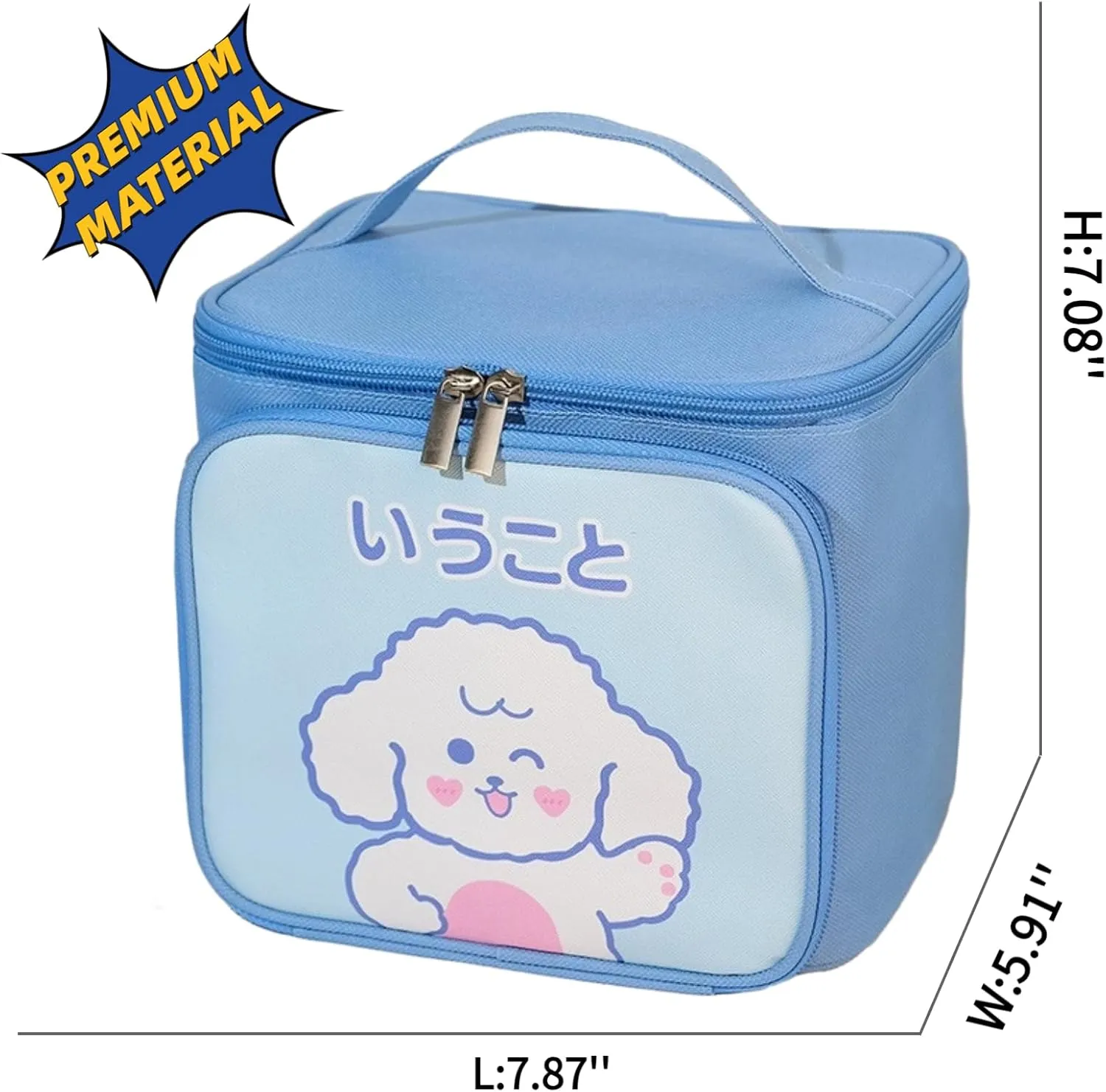 Hanging Travel Toiletry Bag with Spacious Compartments,Cute Cartoon Large Waterproof Portable Makeup Bag for Women (red)