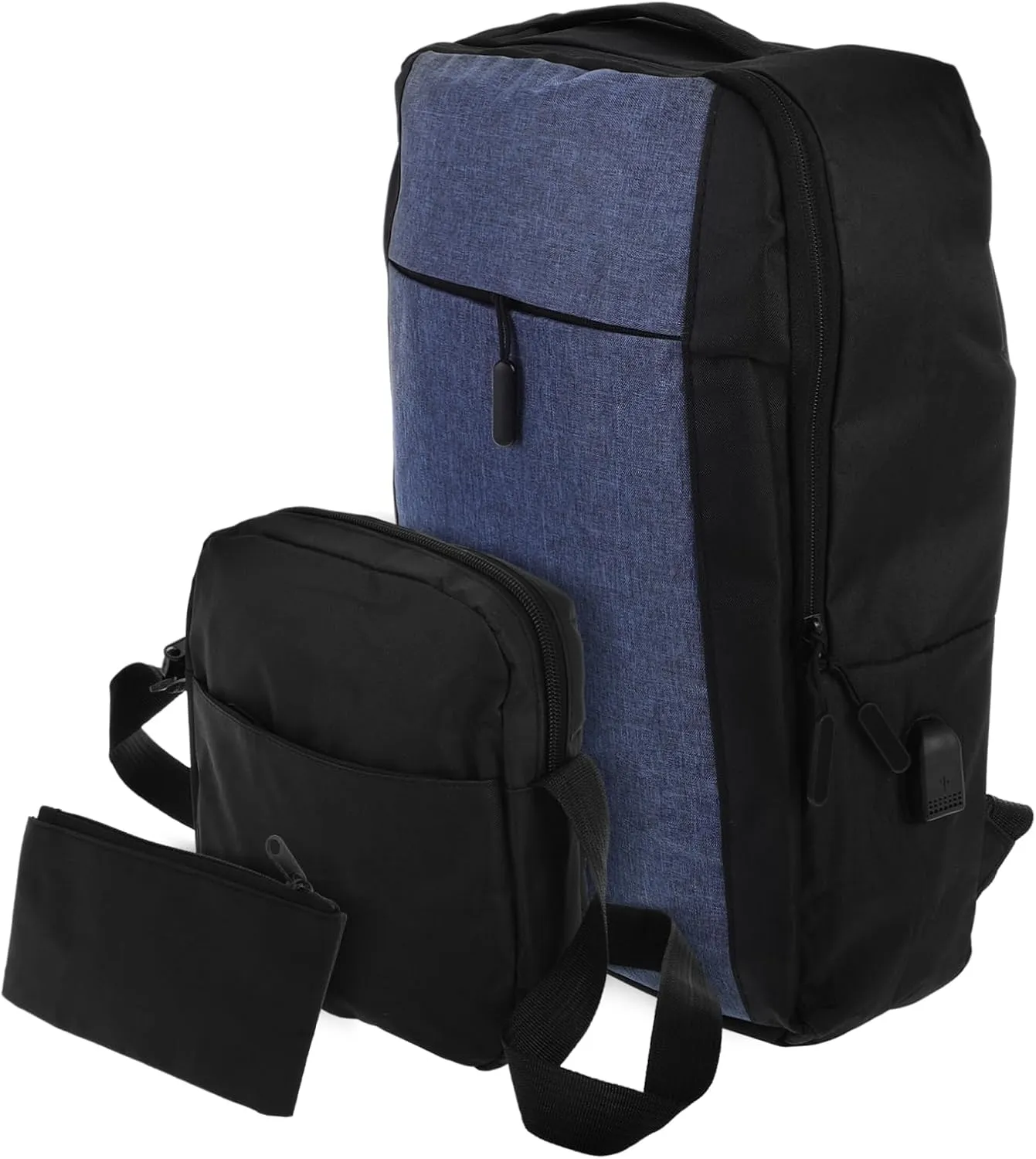 HEALLILY Sturdy Canvas Satchel Backpack Laptop Bag Tablet Case Coin Pouch Briefcase for Business Outdoor Activities