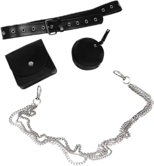 Hip-hop Chain Waist Bag Belt Bag Detachable Pouch Fashion Stylish Design