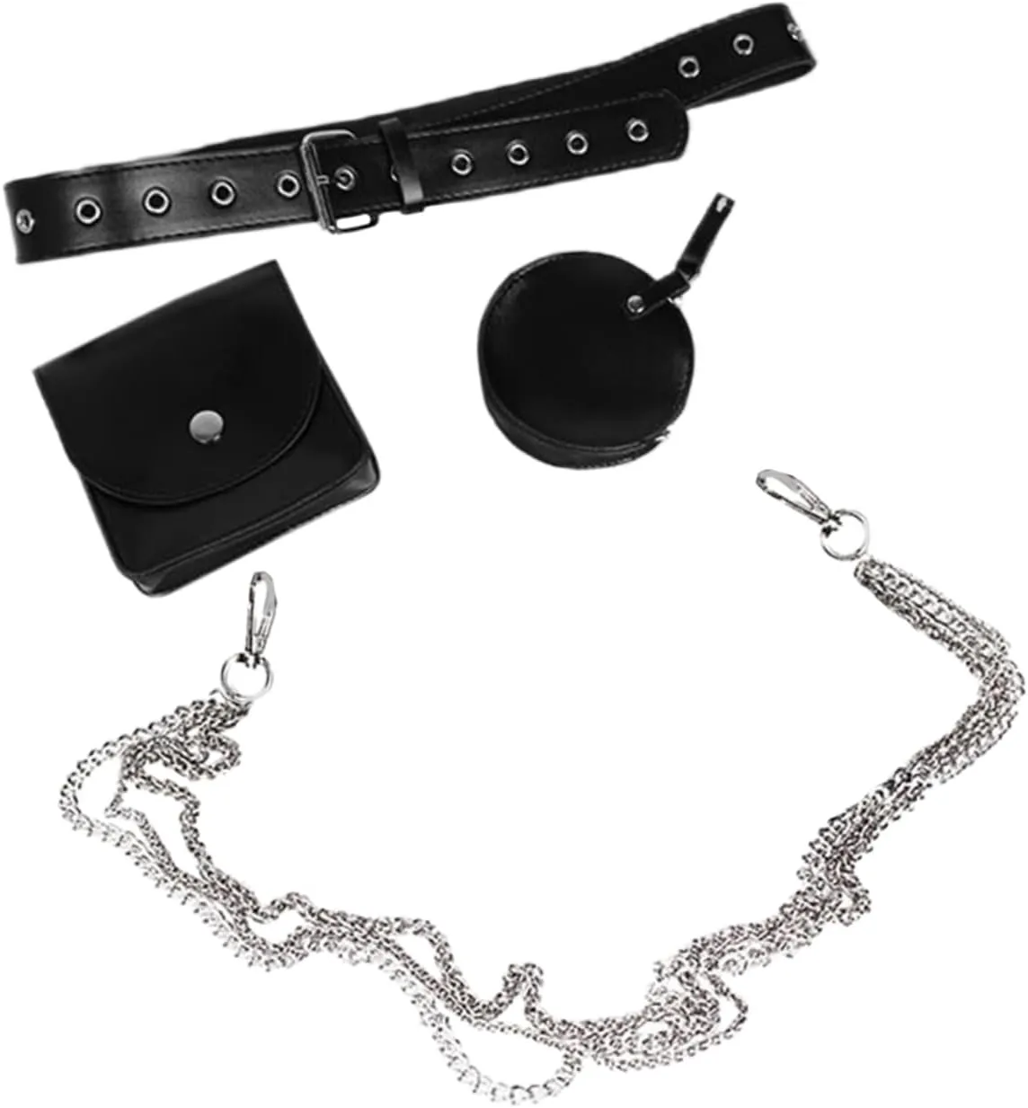 Hip-hop Chain Waist Bag Belt Bag Detachable Pouch Fashion Stylish Design