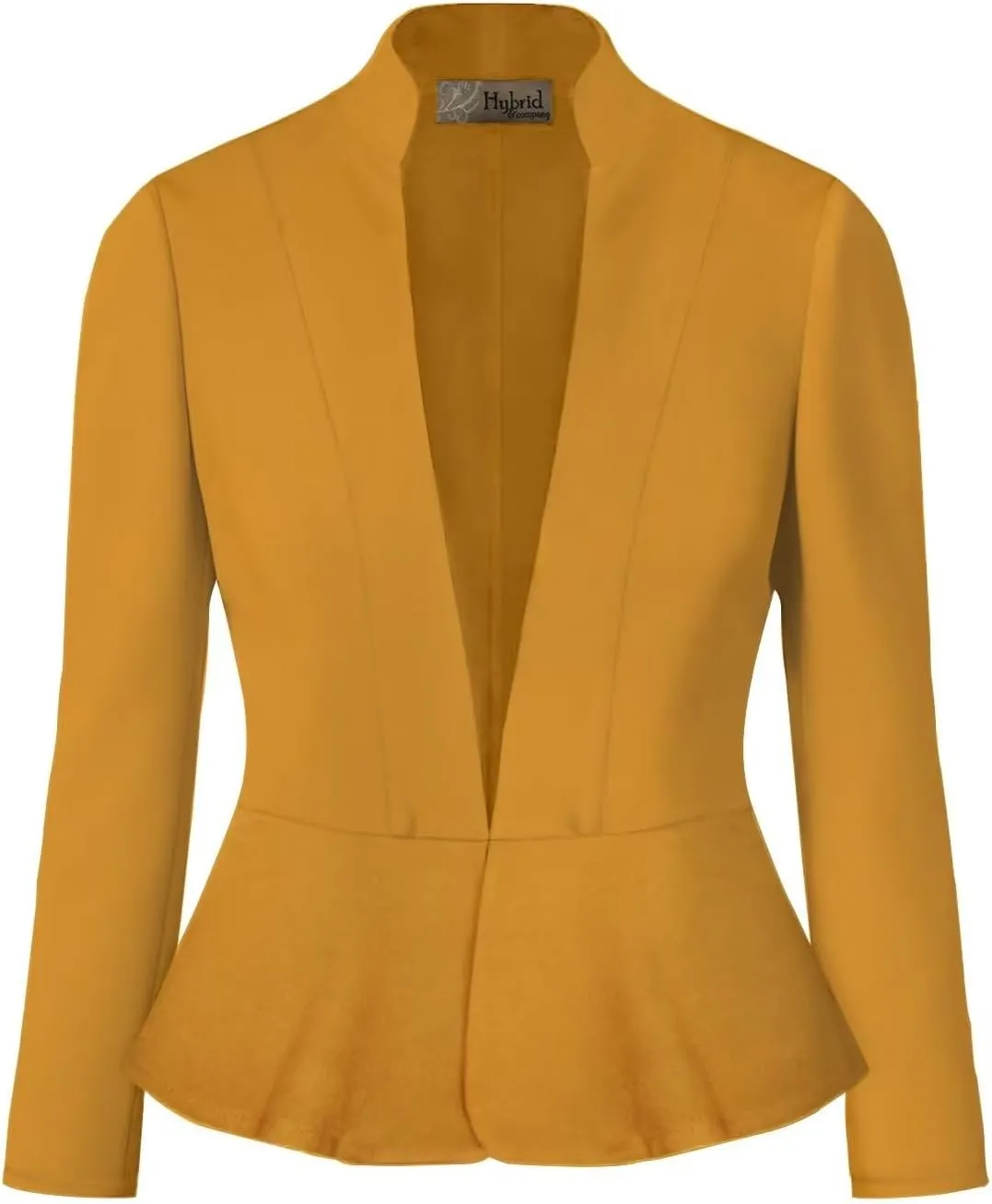 Hybrid & Company Women's Casual Work Office Elegant Open Front Premium Nylon Blazer Jacket