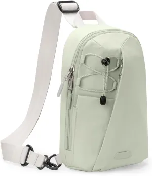 Inateck Sling Bag X-Row with RFID Blocking, Spacious Crossbody Shoulder Chest Everyday Carry Bag with Quick-adjust Strap, Water-resistant Sling Backpack for Men, Women, Travel, Cycling, Hiking, Green