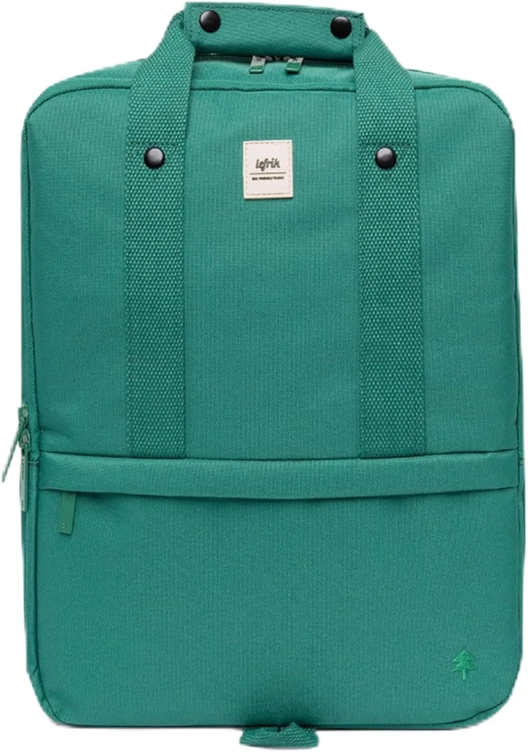 IPPINKA Lefrik Smart Daily Backpack with Top Handle Strap - 13 in Laptop Bag - Waterproof Eco-Friendly Fabric - Green