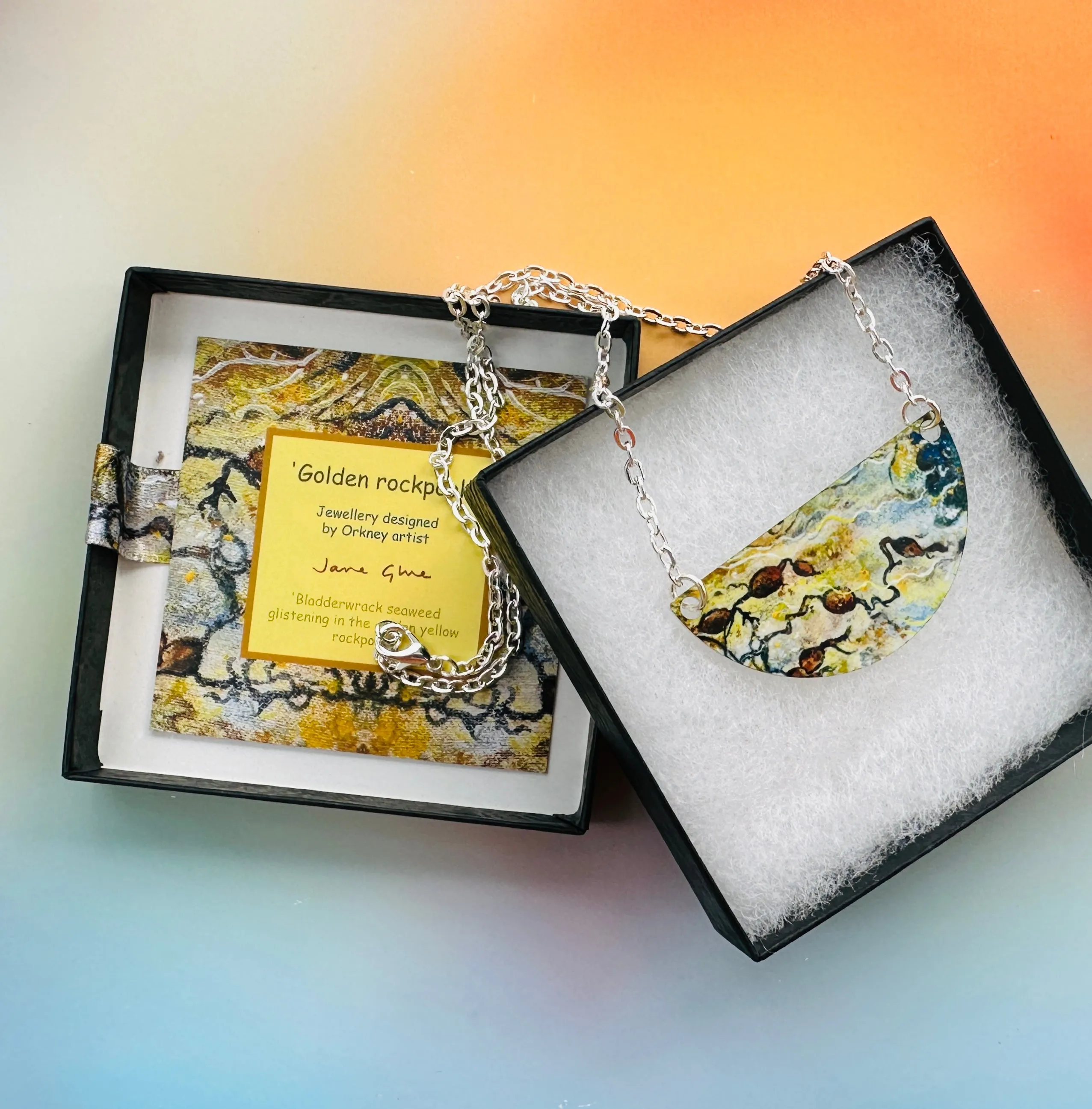 Jane Glue "Golden Rockpool" Small Necklet