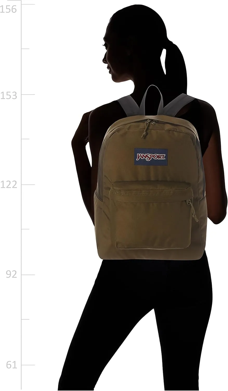 JanSport SuperBreak Plus Backpack with Padded 15-inch Laptop Sleeve and Integrated Bottle Pocket - Spacious and Durable Daypack for Work and Travel - Army Green