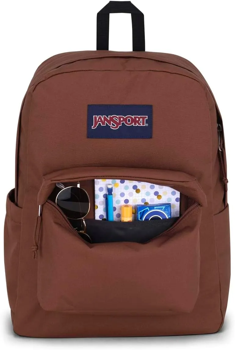 JanSport SuperBreak Plus Backpack with Padded 15-inch Laptop Sleeve and Integrated Bottle Pocket - Spacious and Durable Daypack for Work and Travel - Basic Brown