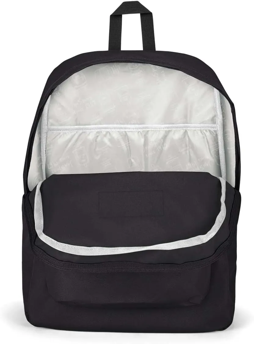 JanSport SuperBreak Plus Backpack with Padded 15-inch Laptop Sleeve and Integrated Bottle Pocket - Spacious and Durable Daypack for Work and Travel - Black
