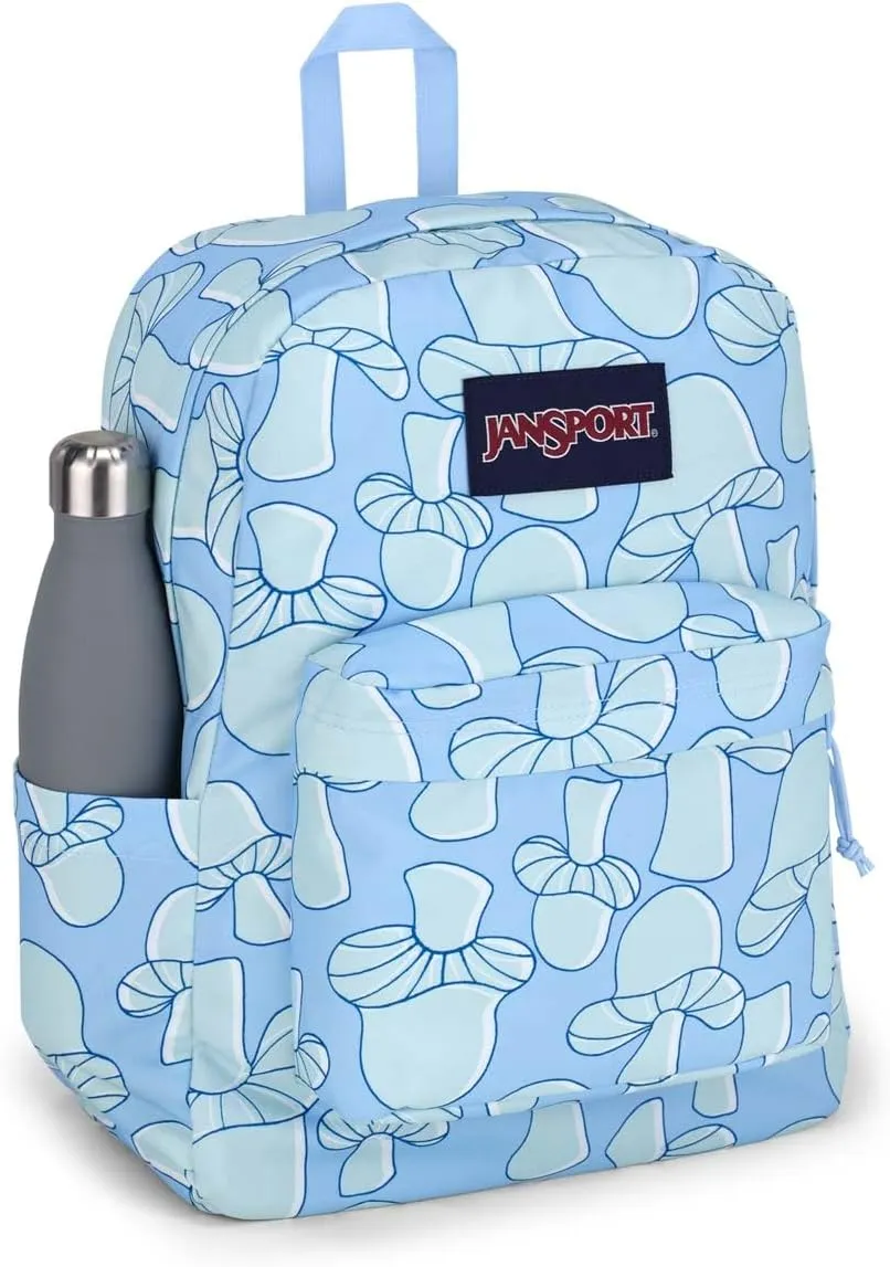 JanSport SuperBreak Plus Backpack with Padded 15-inch Laptop Sleeve and Integrated Bottle Pocket - Spacious and Durable Daypack for Work and Travel - Mushroom Melancholy Blue
