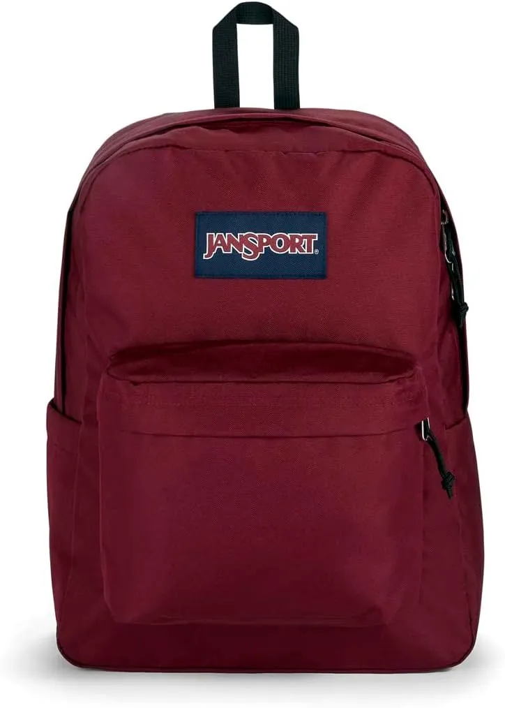 JanSport SuperBreak Plus Backpack with Padded 15-inch Laptop Sleeve and Integrated Bottle Pocket - Spacious and Durable Daypack for Work and Travel - Russet Red