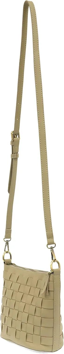 Joy Susan Maci Woven Crossbody: Vegan Bag