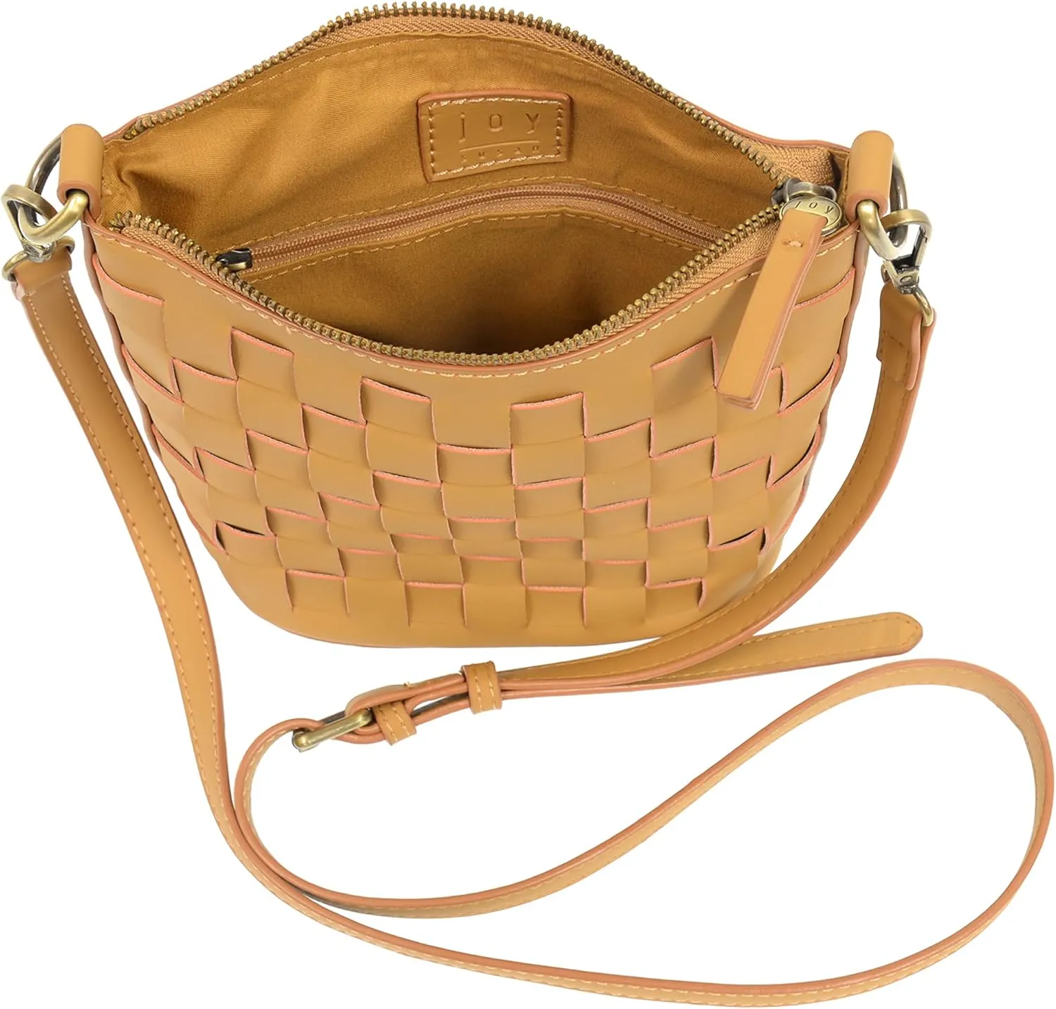 Joy Susan Maci Woven Crossbody: Vegan Bag