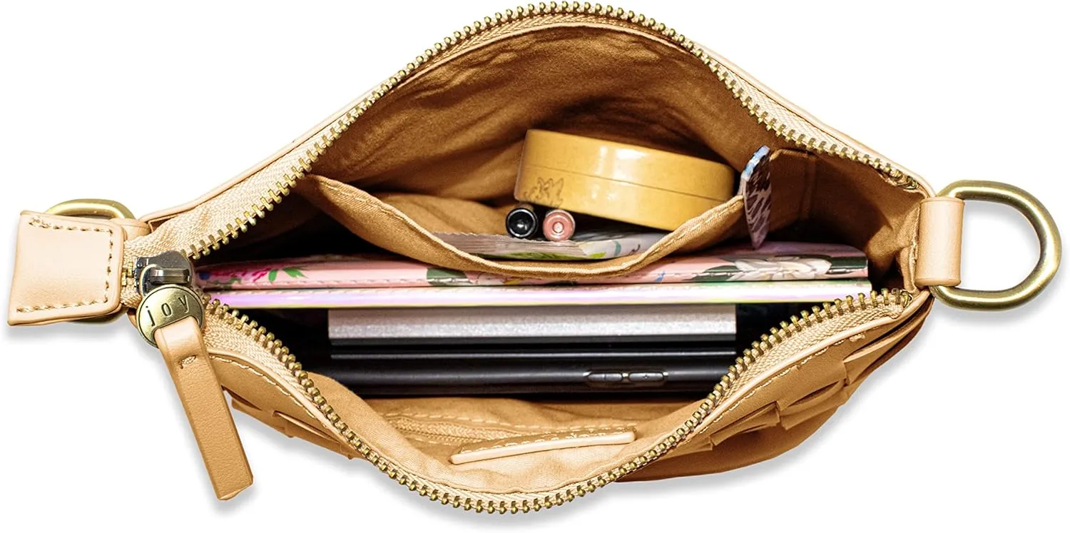 Joy Susan Maci Woven Crossbody: Vegan Bag