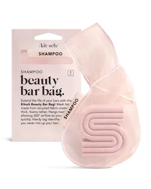 Kitsch Bar Soap Saver Bag  Recycled Mesh Beauty Bar Pouch for Body Wash, Conditioner & Shampoo Bars, Holder to Preserve Soap, Eco-Friendly, Patented Bag  Blush