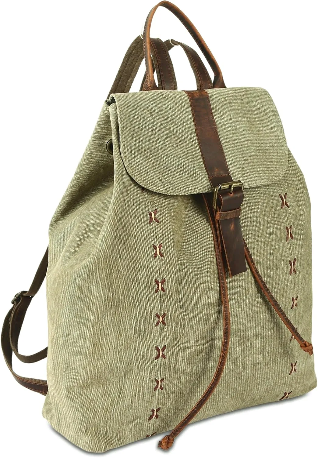 KomalC Canvas Backpack for Women & Men  Stylish & Spacious Travel Backpack  Durable Rucksack for Work, Hiking & Everyday Use