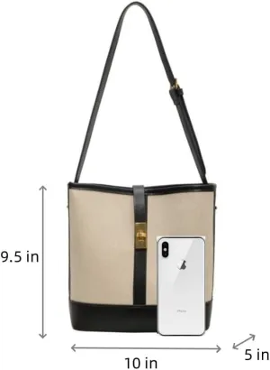 Large Bucket Bag for Women Stylish Crossbody Bag Cute Shoulder Bag Casual Tote with Adjustable Strap