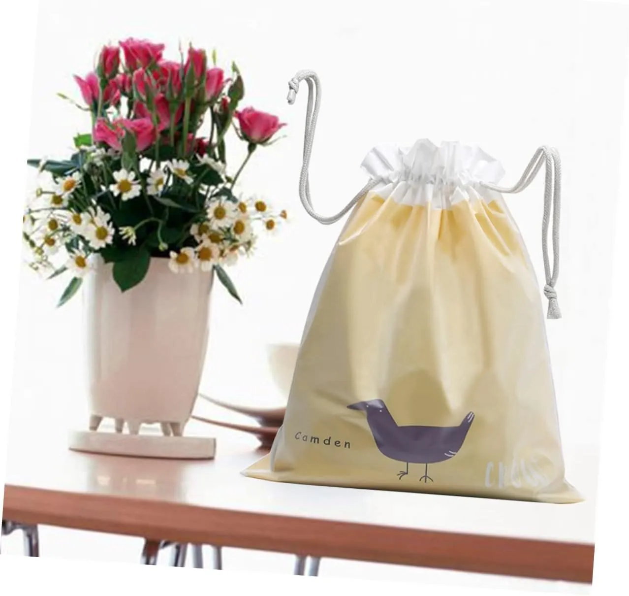 Large Capacity Storage Bag Drawstring Pouch for Clothes Travel Camping Yoga Swimming Peva Material 2 Pack