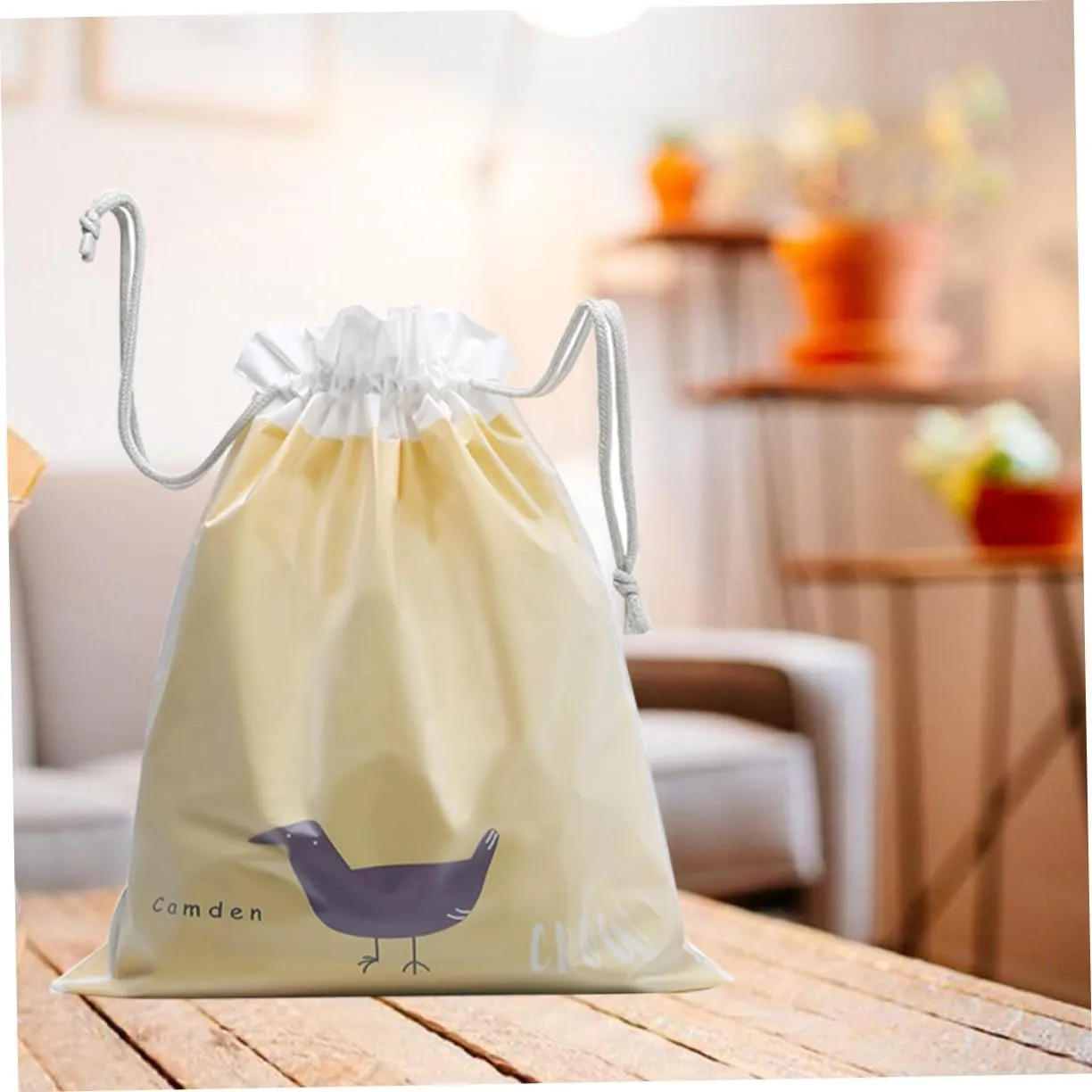 Large Capacity Storage Bag Drawstring Pouch for Clothes Travel Camping Yoga Swimming Peva Material 2 Pack