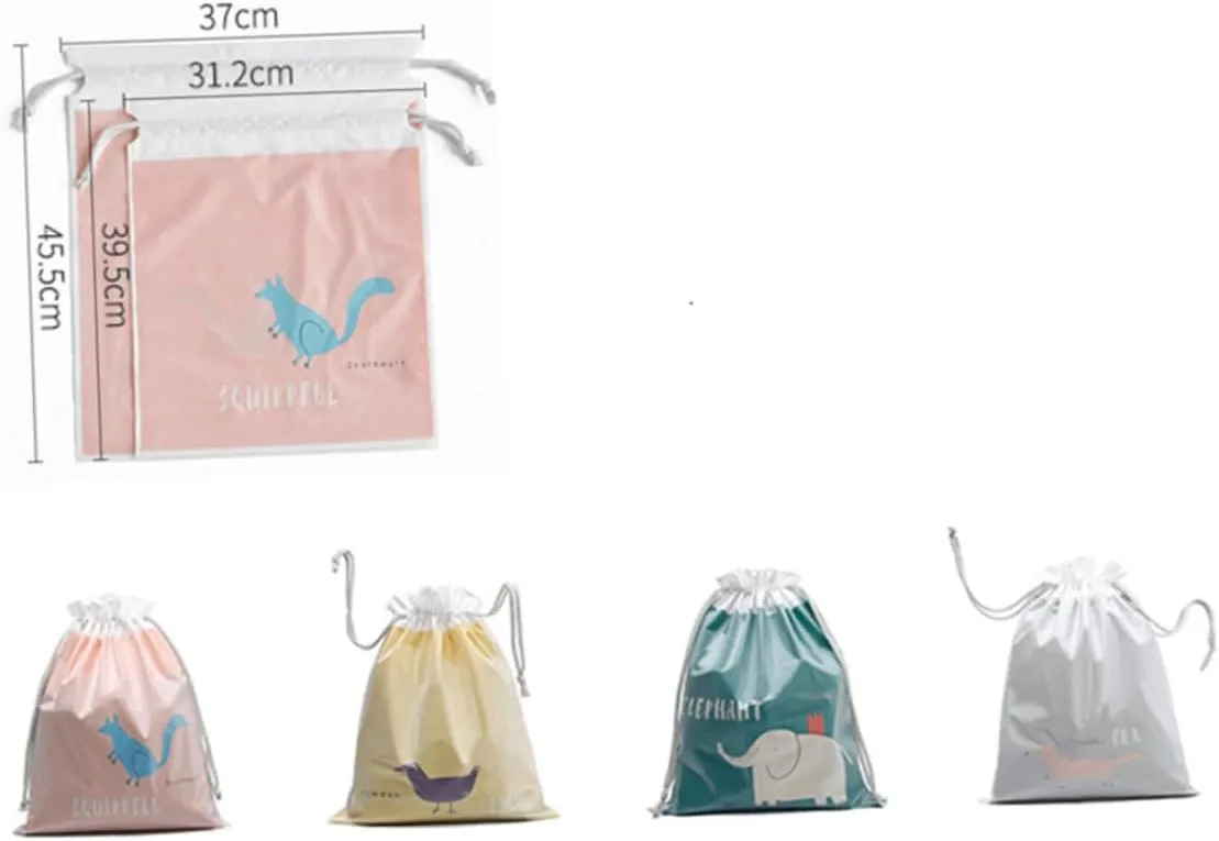 Large Capacity Storage Bag Drawstring Pouch for Clothes Travel Camping Yoga Swimming Peva Material 2 Pack
