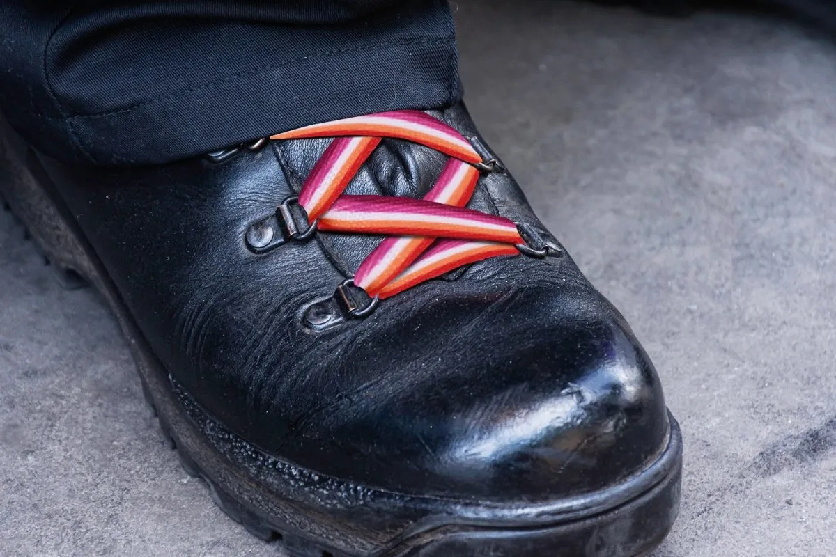 Lesbian Sunset Flag Shoe Laces (1 Pair)