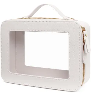LETGO Clear Makeup Bags, Clear Toiletry Bag with Zipper, Makeup Bag Organizer Fit Carry-on Travel Essentials, Travel Essentials for Women (Large White)