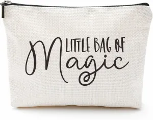 Little Bag Of Magic - Minimalism Cosmetic Bag, Funny Quotes Make Up Linen Bag, Toiletry Bag, Zipper Pouch For Travel & Daily Uses, Gift For Girls, Bags & Accessories - A08