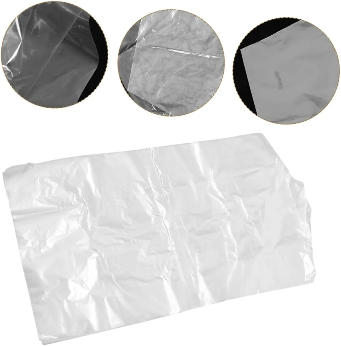 Luxshiny Poly Clothing Storage Bags 25packs Hanging Garment Bags Dry Clean Suit Cover Home Travel Clothing Protection