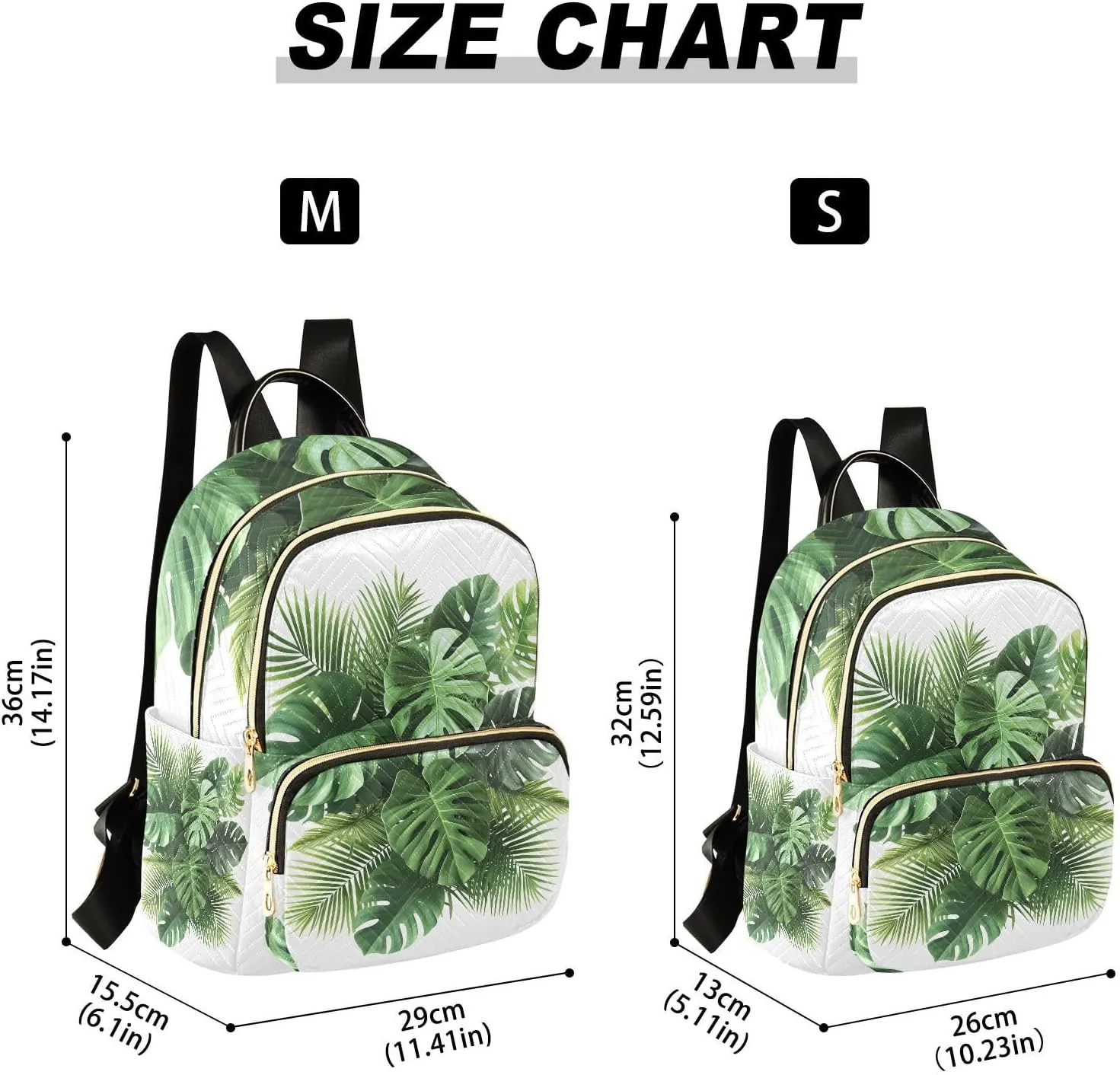Mini Backpack for Women Plant Leaves Monstera Small Purse Daypacks Stylish Bags Travel Backpacks for College