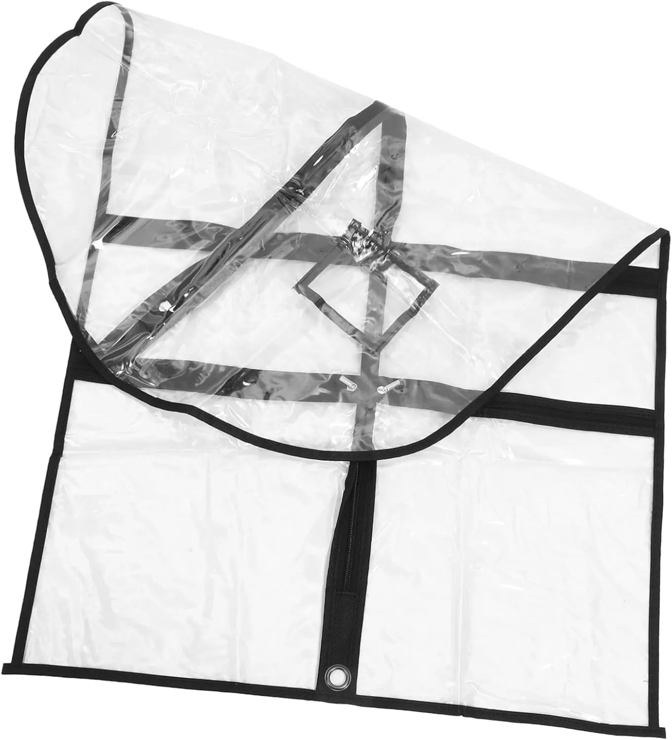 Mobestech Clothing Protective Cover Ballet Bag Storage Dress Hanging Garment Clothes Clear Clothing Cover Overcoat Cover Dry Cleaner Supply Dry Cleaning Supplies Black